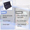 image:imageMr Pen Pencil Pouch for 3 Ring Binder 2 Pack 10x675 Smooth Zipper  Clear Window Large Capacity Pencil Case with 3 Reinforced Grommets for School Office Supplies StorageBlack