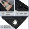 image:imageMr Pen Pencil Pouch for 3 Ring Binder 2 Pack 10x675 Smooth Zipper  Clear Window Large Capacity Pencil Case with 3 Reinforced Grommets for School Office Supplies StorageBlack