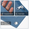 image:imageMr Pen Pencil Pouch for 3 Ring Binder 2 Pack 10x675 Smooth Zipper  Clear Window Large Capacity Pencil Case with 3 Reinforced Grommets for School Office Supplies StorageBurgundy and Blue