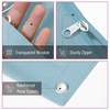 image:imageMr Pen Pencil Pouch for 3 Ring Binder 2 Pack 10x675 Smooth Zipper  Clear Window Large Capacity Pencil Case with 3 Reinforced Grommets for School Office Supplies StorageBlue and Pink