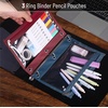 image:imageMr Pen Pencil Pouch for 3 Ring Binder 2 Pack 10x675 Smooth Zipper  Clear Window Large Capacity Pencil Case with 3 Reinforced Grommets for School Office Supplies StorageVintage