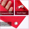 image:imageMr Pen Pencil Pouch for 3 Ring Binder 2 Pack 10x675 Smooth Zipper  Clear Window Large Capacity Pencil Case with 3 Reinforced Grommets for School Office Supplies StorageRed and Magenta