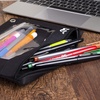 image:imageMr Pen Pencil Pouch for 3 Ring Binder 2 Pack 10x675 Smooth Zipper  Clear Window Large Capacity Pencil Case with 3 Reinforced Grommets for School Office Supplies StorageBlack
