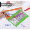 image:imageMr Pen Pencil Pouch for 3 Ring Binder 2 Pack 10x675 Smooth Zipper  Clear Window Large Capacity Pencil Case with 3 Reinforced Grommets for School Office Supplies StorageBright