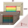 image:imageMr Pen Pencil Pouch for 3 Ring Binder 2 Pack 10x675 Smooth Zipper  Clear Window Large Capacity Pencil Case with 3 Reinforced Grommets for School Office Supplies StorageCream and Brown