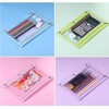 image:imageMr Pen Pencil Pouch for 3 Ring Binder 2 Pack 10x675 Smooth Zipper  Clear Window Large Capacity Pencil Case with 3 Reinforced Grommets for School Office Supplies StorageBright
