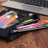 image:imageMr Pen Pencil Pouch for 3 Ring Binder 2 Pack 10x675 Smooth Zipper  Clear Window Large Capacity Pencil Case with 3 Reinforced Grommets for School Office Supplies StorageBlack