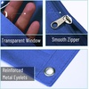 image:imageMr Pen Pencil Pouch for 3 Ring Binder 2 Pack 10x675 Smooth Zipper  Clear Window Large Capacity Pencil Case with 3 Reinforced Grommets for School Office Supplies StorageDark Blue and Green