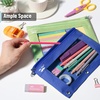 image:imageMr Pen Pencil Pouch for 3 Ring Binder 2 Pack 10x675 Smooth Zipper  Clear Window Large Capacity Pencil Case with 3 Reinforced Grommets for School Office Supplies StorageDark Blue and Green
