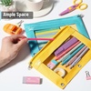 image:imageMr Pen Pencil Pouch for 3 Ring Binder 2 Pack 10x675 Smooth Zipper  Clear Window Large Capacity Pencil Case with 3 Reinforced Grommets for School Office Supplies StorageLagoon and Yellow