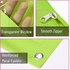 image:imageMr Pen Pencil Pouch for 3 Ring Binder 2 Pack 10x675 Smooth Zipper  Clear Window Large Capacity Pencil Case with 3 Reinforced Grommets for School Office Supplies StorageLight Blue and Light Green