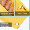 image:imageMr Pen Pencil Pouch for 3 Ring Binder 2 Pack 10x675 Smooth Zipper  Clear Window Large Capacity Pencil Case with 3 Reinforced Grommets for School Office Supplies StorageLagoon and Yellow