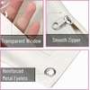 image:imageMr Pen Pencil Pouch for 3 Ring Binder 2 Pack 10x675 Smooth Zipper  Clear Window Large Capacity Pencil Case with 3 Reinforced Grommets for School Office Supplies StorageGrey and Beige