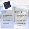 image:imageMr Pen Pencil Pouch for 3 Ring Binder 2 Pack 10x675 Smooth Zipper  Clear Window Large Capacity Pencil Case with 3 Reinforced Grommets for School Office Supplies StorageBlack