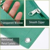 image:imageMr Pen Pencil Pouch for 3 Ring Binder 2 Pack 10x675 Smooth Zipper  Clear Window Large Capacity Pencil Case with 3 Reinforced Grommets for School Office Supplies StorageGreen Shades