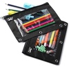 image:imageMr Pen Pencil Pouch for 3 Ring Binder 2 Pack 10x675 Smooth Zipper  Clear Window Large Capacity Pencil Case with 3 Reinforced Grommets for School Office Supplies StorageBlack