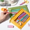 image:imageMr Pen Pencil Pouch for 3 Ring Binder 2 Pack 10x675 Smooth Zipper  Clear Window Large Capacity Pencil Case with 3 Reinforced Grommets for School Office Supplies StorageOlive and Amber