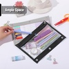 image:imageMr Pen Pencil Pouch for 3 Ring Binder 2 Pack 10x675 Smooth Zipper  Clear Window Large Capacity Pencil Case with 3 Reinforced Grommets for School Office Supplies StorageBlack  White Shades