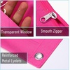 image:imageMr Pen Pencil Pouch for 3 Ring Binder 2 Pack 10x675 Smooth Zipper  Clear Window Large Capacity Pencil Case with 3 Reinforced Grommets for School Office Supplies StoragePink Shades