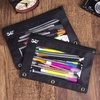 image:imageMr Pen Pencil Pouch for 3 Ring Binder 2 Pack 10x675 Smooth Zipper  Clear Window Large Capacity Pencil Case with 3 Reinforced Grommets for School Office Supplies StorageBlack