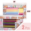 image:imageMr Pen Pencil Pouch for 3 Ring Binder 2 Pack 10x675 Smooth Zipper  Clear Window Large Capacity Pencil Case with 3 Reinforced Grommets for School Office Supplies StorageAbstract Apricot