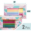 image:imageMr Pen Pencil Pouch for 3 Ring Binder 2 Pack 10x675 Smooth Zipper  Clear Window Large Capacity Pencil Case with 3 Reinforced Grommets for School Office Supplies StorageTropical Leaves