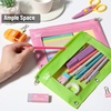 image:imageMr Pen Pencil Pouch for 3 Ring Binder 2 Pack 10x675 Smooth Zipper  Clear Window Large Capacity Pencil Case with 3 Reinforced Grommets for School Office Supplies StoragePink and Green