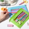 image:imageMr Pen Pencil Pouch for 3 Ring Binder 2 Pack 10x675 Smooth Zipper  Clear Window Large Capacity Pencil Case with 3 Reinforced Grommets for School Office Supplies StorageLight Blue and Light Green