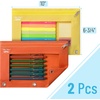image:imageMr Pen Pencil Pouch for 3 Ring Binder 2 Pack 10x675 Smooth Zipper  Clear Window Large Capacity Pencil Case with 3 Reinforced Grommets for School Office Supplies StorageYellow and Orange
