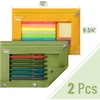 image:imageMr Pen Pencil Pouch for 3 Ring Binder 2 Pack 10x675 Smooth Zipper  Clear Window Large Capacity Pencil Case with 3 Reinforced Grommets for School Office Supplies StorageOlive and Amber