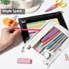 image:imageMr Pen Pencil Pouch for 3 Ring Binder 2 Pack 10x675 Smooth Zipper  Clear Window Large Capacity Pencil Case with 3 Reinforced Grommets for School Office Supplies StorageBlack and White