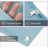 image:imageMr Pen Pencil Pouch for 3 Ring Binder 2 Pack 10x675 Smooth Zipper  Clear Window Large Capacity Pencil Case with 3 Reinforced Grommets for School Office Supplies StorageBlue and Pink