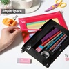 image:imageMr Pen Pencil Pouch for 3 Ring Binder 2 Pack 10x675 Smooth Zipper  Clear Window Large Capacity Pencil Case with 3 Reinforced Grommets for School Office Supplies StorageRed and Black