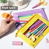 image:imageMr Pen Pencil Pouch for 3 Ring Binder 2 Pack 10x675 Smooth Zipper  Clear Window Large Capacity Pencil Case with 3 Reinforced Grommets for School Office Supplies StorageYellow and Purple