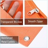image:imageMr Pen Pencil Pouch for 3 Ring Binder 2 Pack 10x675 Smooth Zipper  Clear Window Large Capacity Pencil Case with 3 Reinforced Grommets for School Office Supplies StorageYellow and Orange