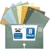image:imageMr Pen 4Pocket Folders 8 Pack 125 x 95 Vibrant Colors  TearResistant Paper Folders with Pockets 3 Holes Punched High CapacitySandy Shores