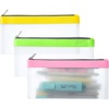 image:imageMr Pen Clear Pencil Pouch 9 x 688 3 Pack Durable TPU Material  Large WaterResistant Pencil Bags with Smooth Zipper Multipurpose Clear Pouch for Stationery School OfficeCandy