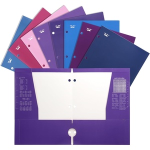 image:imageMr Pen 4Pocket Folders 8 Pack 125 x 95 Vibrant Colors  TearResistant Paper Folders with Pockets 3 Holes Punched High CapacityOuter Space