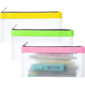 image:imageMr Pen Clear Pencil Pouch 9 x 688 3 Pack Durable TPU Material  Large WaterResistant Pencil Bags with Smooth Zipper Multipurpose Clear Pouch for Stationery School OfficeCandy