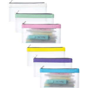 image:imageMr Pen Clear Pencil Pouch 9 x 688 3 Pack Durable TPU Material  Large WaterResistant Pencil Bags with Smooth Zipper Multipurpose Clear Pouch for Stationery School OfficeMorandi