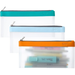 image:imageMr Pen Clear Pencil Pouch 9 x 688 3 Pack Durable TPU Material  Large WaterResistant Pencil Bags with Smooth Zipper Multipurpose Clear Pouch for Stationery School OfficeLime Vibe