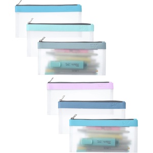 image:imageMr Pen Clear Pencil Pouch 9 x 688 3 Pack Durable TPU Material  Large WaterResistant Pencil Bags with Smooth Zipper Multipurpose Clear Pouch for Stationery School OfficeVivid Earth