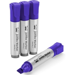 image:imageMr Pen Jumbo Permanent Markers 4 Pack Pink Chisel Tip Wide Tip Large  Thick Permanent Markers for Canvas Posters Board Fabric Window Glass Wood Waterproof Quick DryPurple