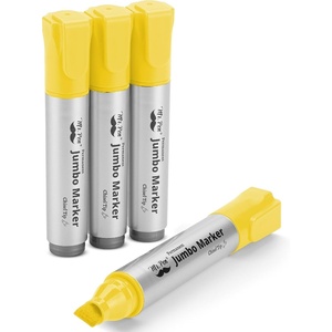 image:imageMr Pen Jumbo Permanent Markers 4 Pack Pink Chisel Tip Wide Tip Large  Thick Permanent Markers for Canvas Posters Board Fabric Window Glass Wood Waterproof Quick DryYellow