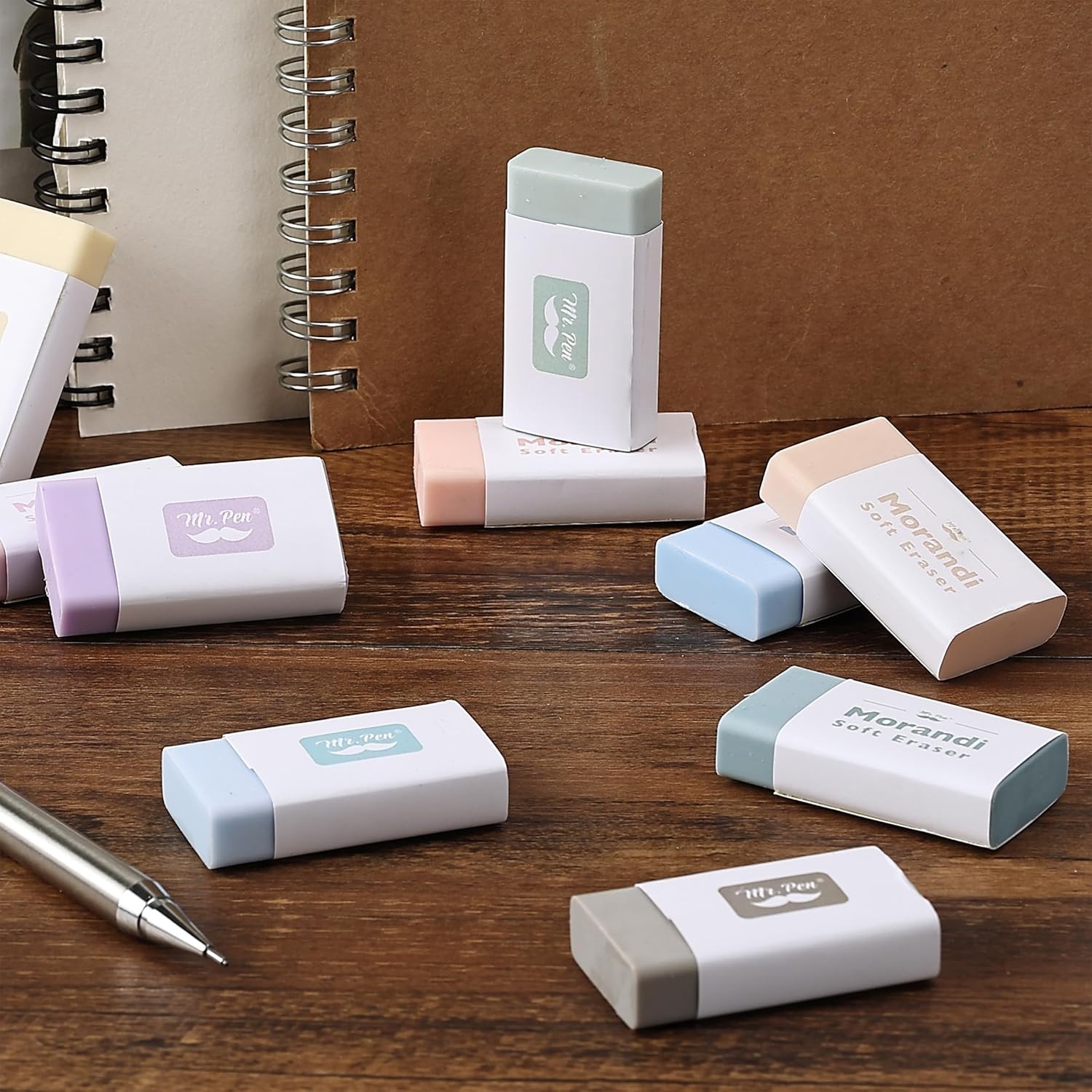 image:imageMr Pen Erasers 20 Pack Large Block Erasers for School No Smudge  Erasers for Pencils Mr Pen Erasers Erasers for School Large Eraser Vintage symphonyMuted Morandi