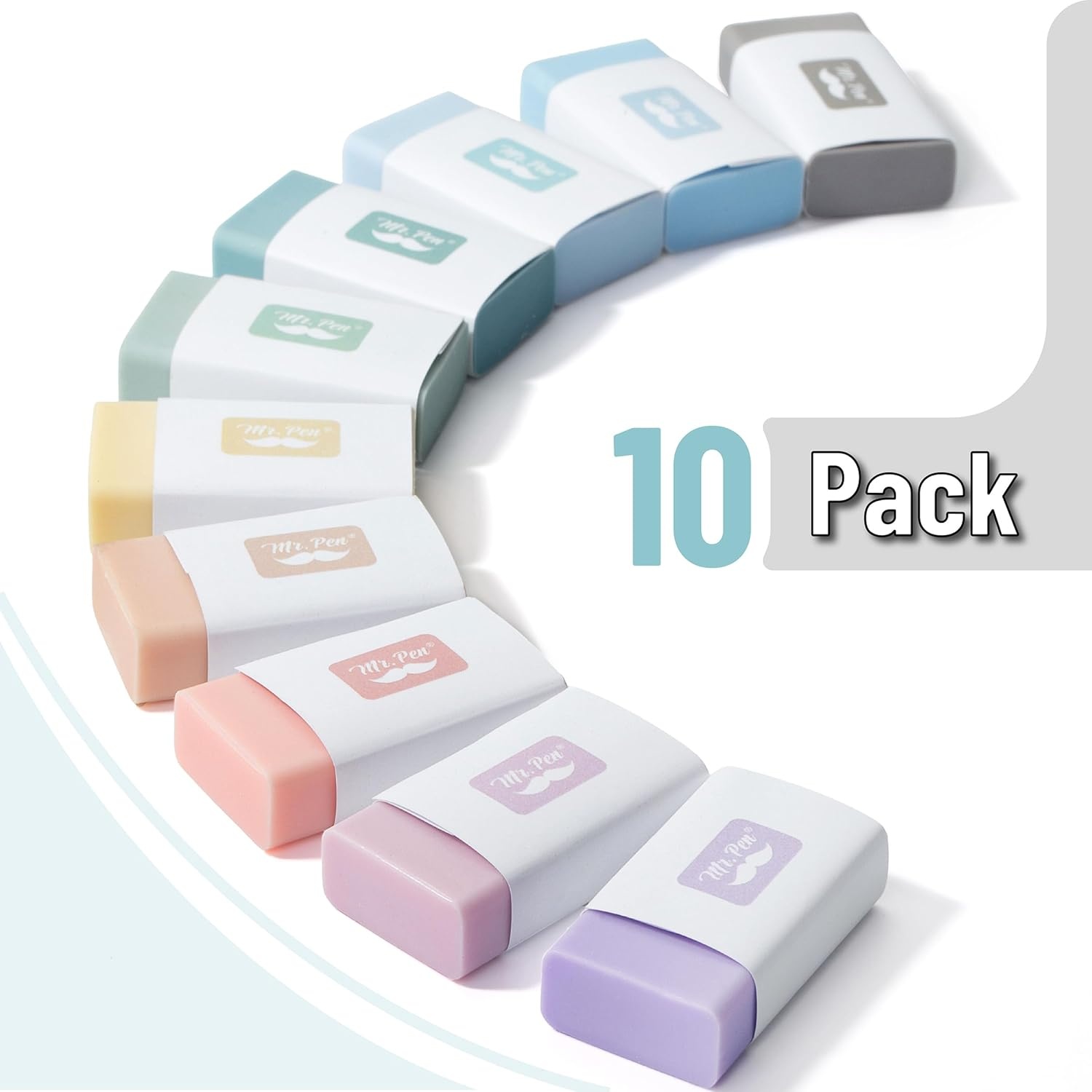 image:imageMr Pen Erasers 20 Pack Large Block Erasers for School No Smudge  Erasers for Pencils Mr Pen Erasers Erasers for School Large Eraser Vintage symphonyMuted Morandi