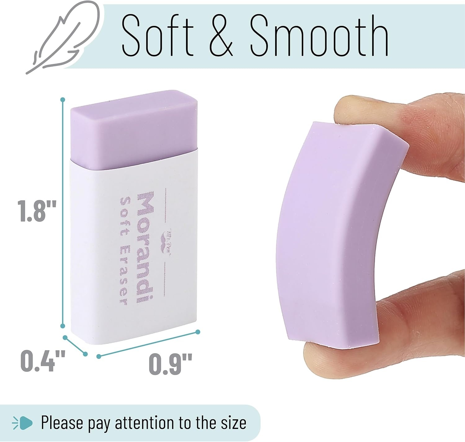 image:imageMr Pen Erasers 20 Pack Large Block Erasers for School No Smudge  Erasers for Pencils Mr Pen Erasers Erasers for School Large Eraser Vintage symphonyMuted Morandi