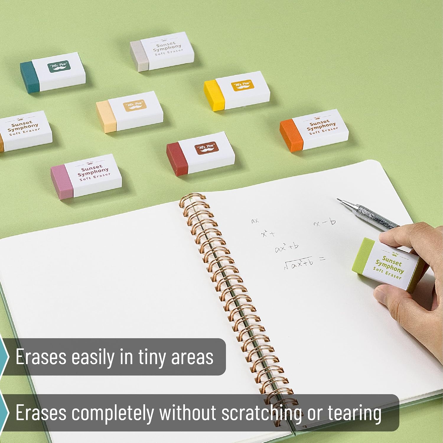 image:imageMr Pen Erasers 20 Pack Large Block Erasers for School No Smudge  Erasers for Pencils Mr Pen Erasers Erasers for School Large Eraser Vintage symphonyVintage Symphony