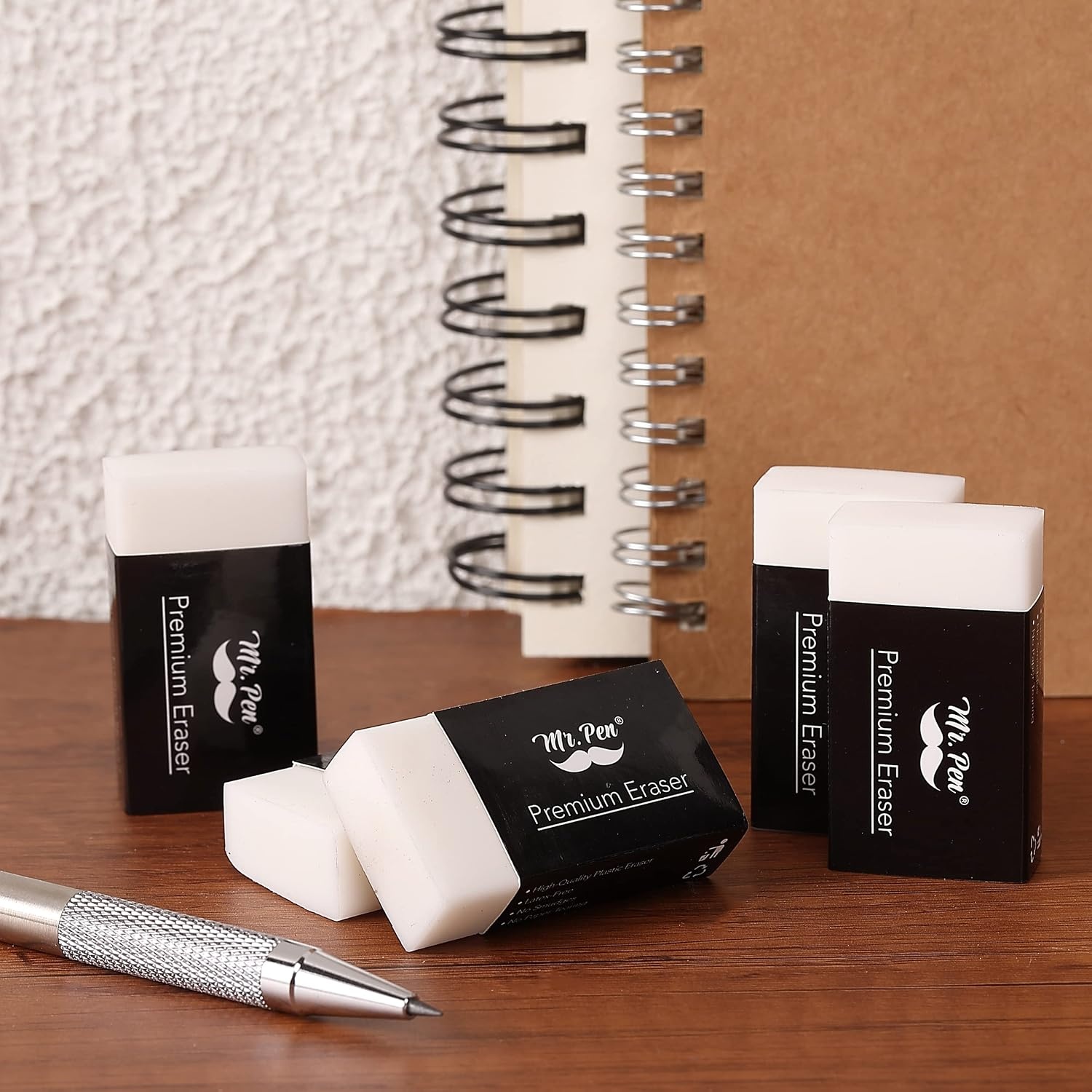 image:imageMr Pen Erasers 20 Pack Large Block Erasers for School No Smudge  Erasers for Pencils Mr Pen Erasers Erasers for School Large Eraser Vintage symphonyWhite