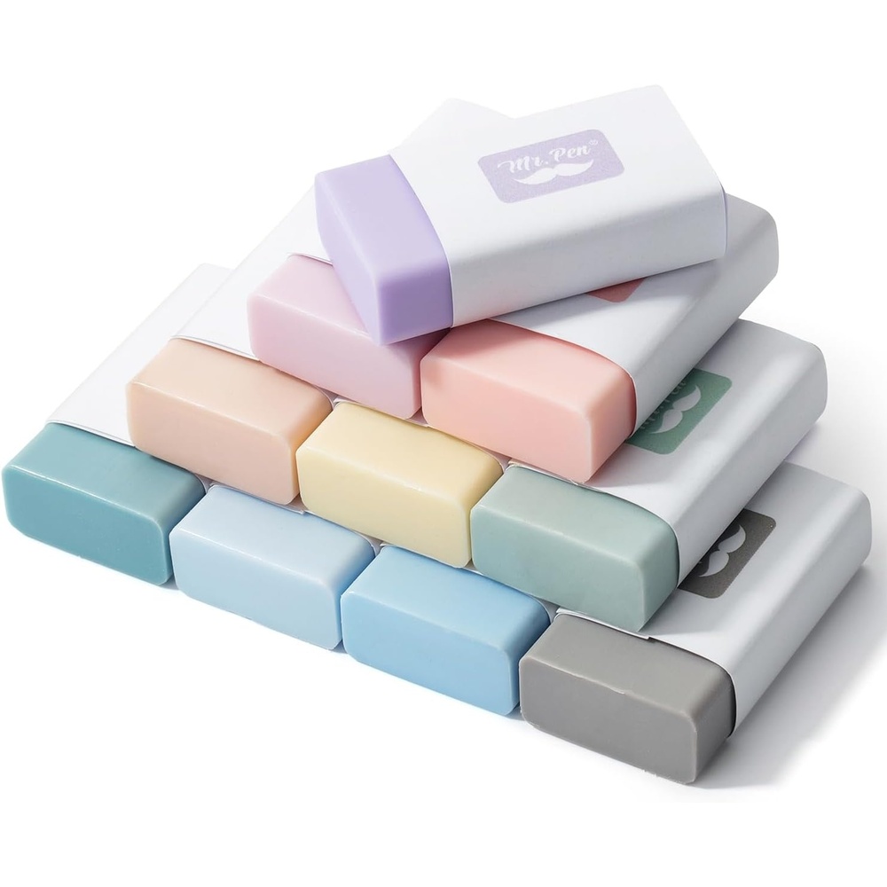 image:imageMr Pen Erasers 20 Pack Large Block Erasers for School No Smudge  Erasers for Pencils Mr Pen Erasers Erasers for School Large Eraser Vintage symphonyMuted Morandi
